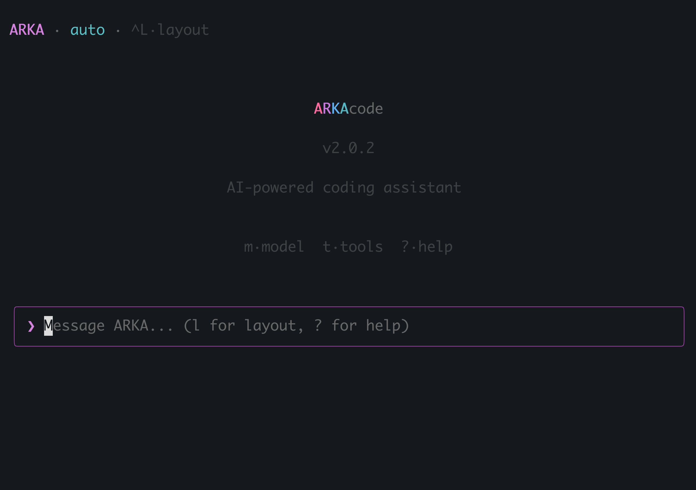 ARKA Code Basic Layout